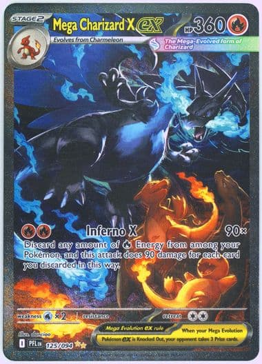 Mega Charizard X EX Special Illustration Rare (125) 2025 Pokemon Latin American Pfl La-Phantasmal Flames