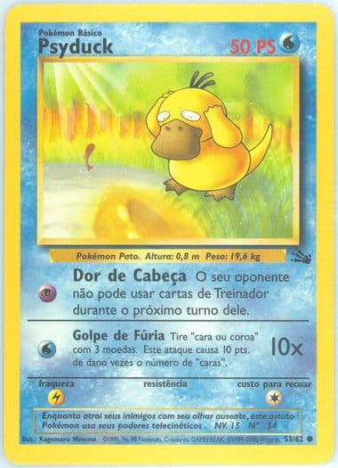Psyduck (53) 2000 Pokemon Portuguese Fossil