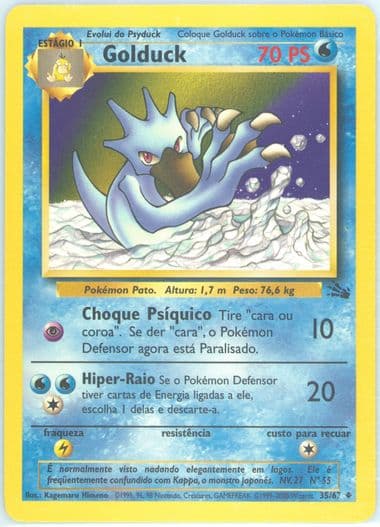 Golduck (35) 2000 Pokemon Portuguese Fossil