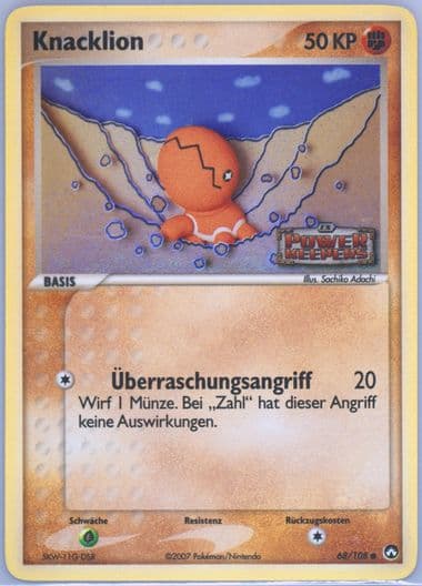 Knacklion-Reverse Foil German (68) 2007 Pokemon EX Power Keepers