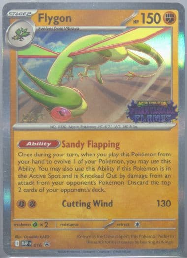 Flygon Phantasmal Flames Prerelease-Staff (016) 2025 Pokemon Mep EN-Me Black Star Promo