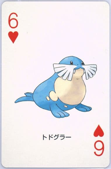 Sealeo 6 of Hearts 2003 Pokemon Sapphire Version Playing Cards