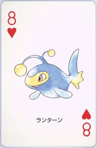 Lanturn 8 of Hearts 2003 Pokemon Sapphire Version Playing Cards
