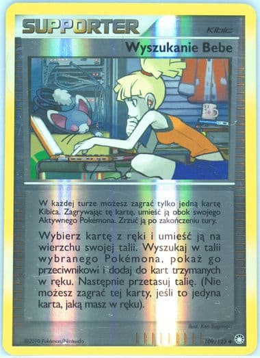 Bebe's Search-Reverse Foil (109) 2012 Pokemon Polish Diamond & Pearl Mysterious Treasures