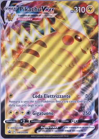 Full Art/Pikachu Vmax Crown Zenith Collections-Pikachu Vmax-Jumbo-Italian (286) 2023 Pokemon Swsh Black Star Promo