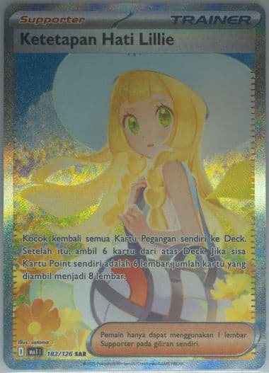 Lillie's Determination Special Art Rare (182) 2025 Pokemon Indonesian MA1 I-Mega Evolution