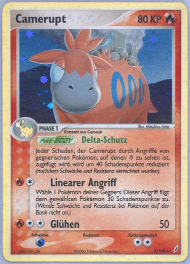 Camerupt-Holo German (3) 2006 Pokemon EX Crystal Guardians