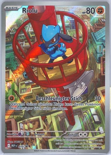 Riolu Mega Evolution Elite Trainer Box-Mega Lucario (010) 2025 Pokemon German Mep de-Me Black Star Promo