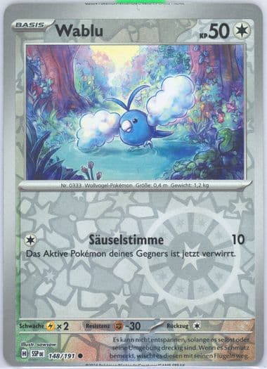 Swablu Reverse Holo (148) 2024 Pokemon German Ssp de-Surging Sparks