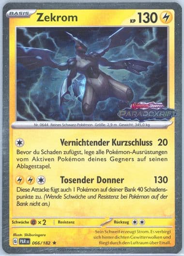 Zekrom Black Kyurem EX Box (066) 2025 Pokemon German Par de-Paradox Rift