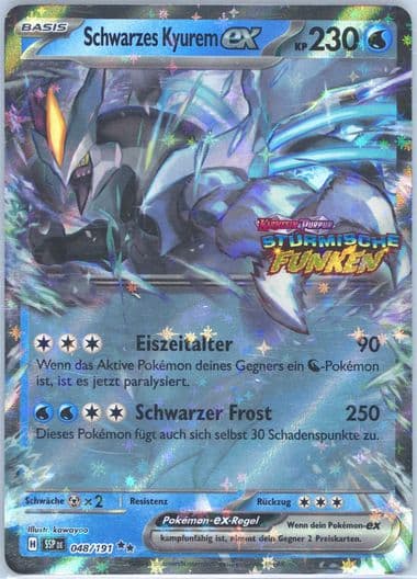 Black Kyurem EX (048) 2025 Pokemon German Par de-Paradox Rift