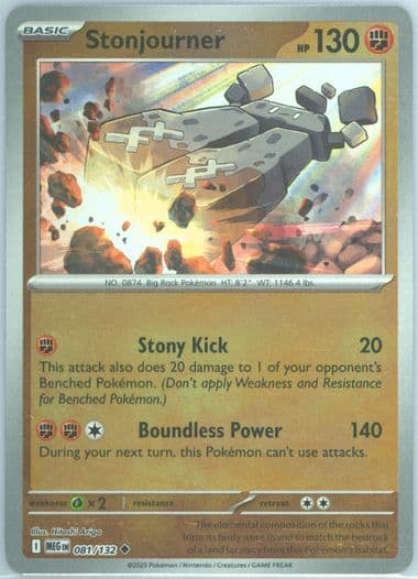 Stonjourner Reverse Holo (081) 2025 Pokemon Meg EN-Mega Evolution