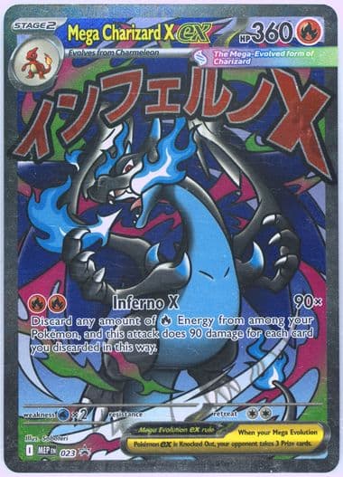 Mega Charizard X EX Mega Charizard X EX Ultra-Premium Collection (023) 2025 Pokemon Italian Mep It-Me Black Star Promo