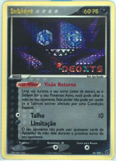 Sableye-Reverse Foil Portuguese (23) 2005 Pokemon EX Deoxys