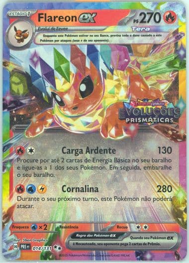 Flareon EX Surprise Box Exclusive (014) 2025 Pokemon Portuguese Pre PT-Prismatic Evolutions