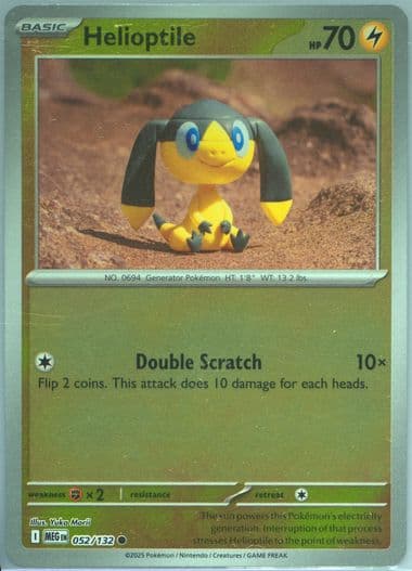 Helioptile Reverse Holo (052) 2025 Pokemon Meg EN-Mega Evolution