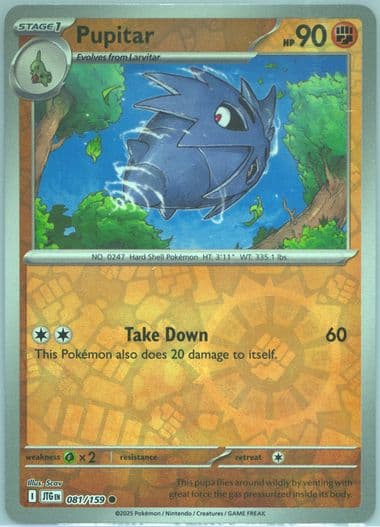 Pupitar Reverse Holo (081) 2025 Pokemon Jtg EN-Journey Together