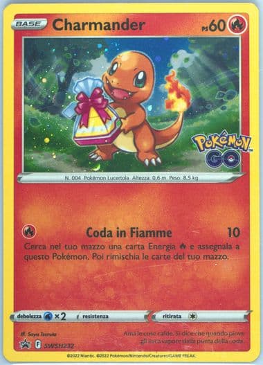 Charmander-Holo Pokemon Go Pin Collection-Charmander-Italian (232) 2022 Pokemon Swsh Black Star Promo