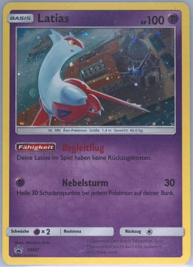Latias Shining Legends Collector Chest-German (SM87) 2017 Pokemon SM Black Star Promo