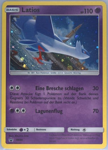 Latios Shining Legends Collector Chest-German (SM88) 2017 Pokemon SM Black Star Promo