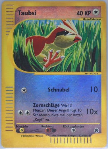 Taubsi-Reverse Foil German (123) 2002 Pokemon Expedition