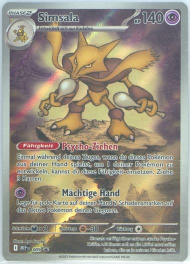 Alakazam Mega Evolution Elite Trainer Box-Mega Gardevoir (009) 2025 Pokemon German Mep de-Me Black Star Promo