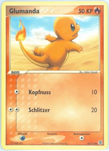 Glumanda German (58) 2004 Pokemon EX Fire Red & Leaf Green