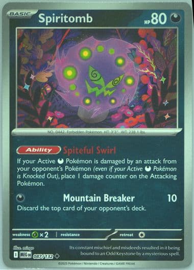Spiritomb Reverse Holo (087) 2025 Pokemon Meg EN-Mega Evolution