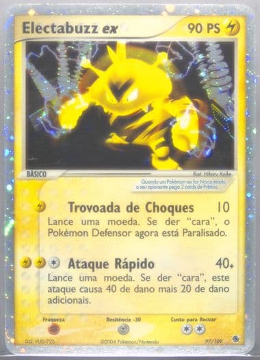 Electabuzz EX-Holo (97) 2004 Pokemon Portuguese EX Ruby & Sapphire