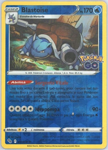 Blastoise-Reverse Foil Italian (017) 2022 Pokemon Go