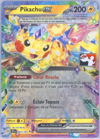 Pikachu EX (057) 2025 Pokemon French Play! Pokemon Prize Pack: Series 7