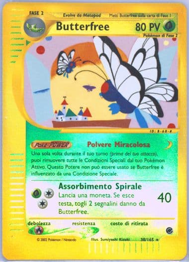 Butterfree-Reverse Foil Italian (38) 2002 Pokemon Expedition