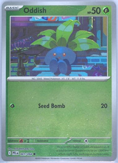 Oddish Reverse Holo (001) 2025 Pokemon Pfl EN-Phantasmal Flames