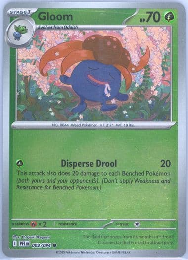 Gloom Reverse Holo (002) 2025 Pokemon Pfl EN-Phantasmal Flames