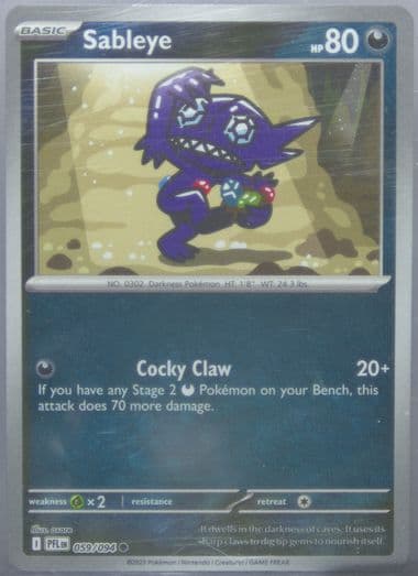 Sableye Reverse Holo (059) 2025 Pokemon Pfl EN-Phantasmal Flames