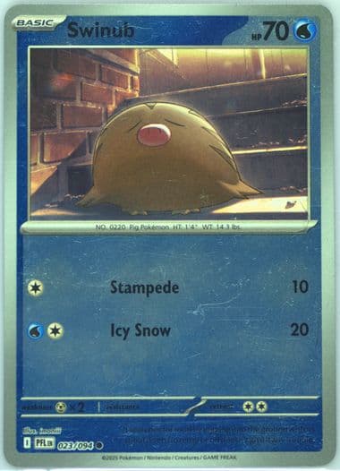 Swinub Reverse Holo (023) 2025 Pokemon Pfl EN-Phantasmal Flames