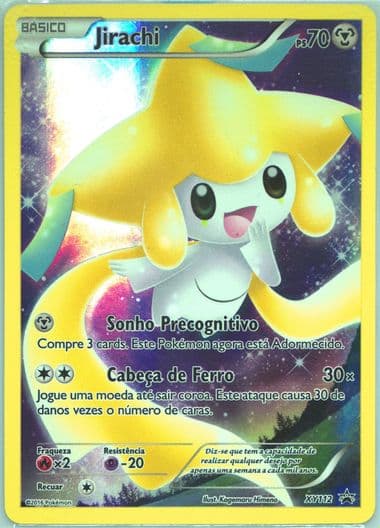 Full Art/Jirachi Mythical Pokemon Collection-Portuguese (XY112) 2016 Pokemon XY Black Star Promo