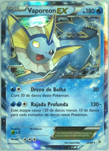 Vaporeon EX Portuguese (24) 2016 Pokemon XY Generations