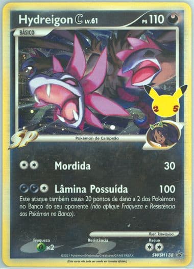 Hydreigon C-Holo Celebrations Collection-Portuguese (138) 2021 Pokemon Swsh Black Star Promo