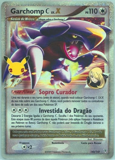 Garchomp C LV.X-Holo Portuguese (145) 2021 Pokemon Celebrations Classic Collection