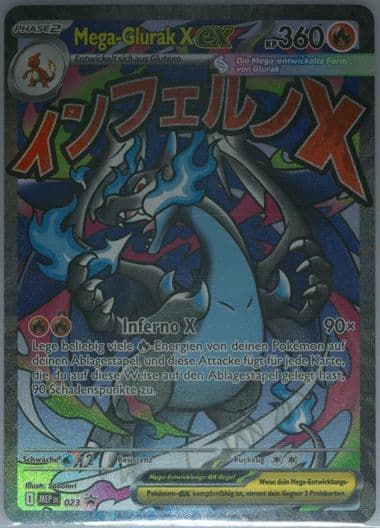 Mega Charizard X EX Mega Charizard X EX Ultra-Premium Collection (023) 2025 Pokemon German Mep de-Me Black Star Promo