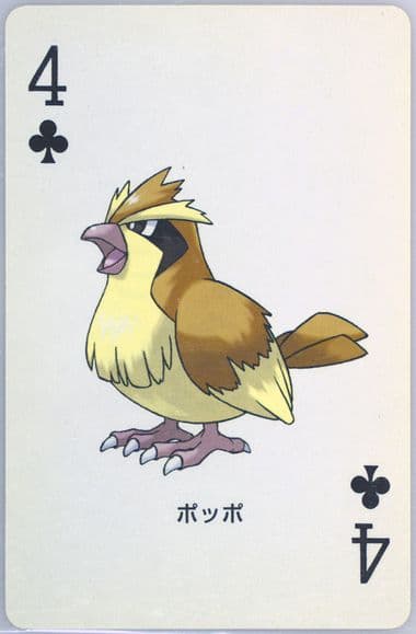 Pidgey 4 of Clubs 2004 Pokemon Firered Version Playing Cards