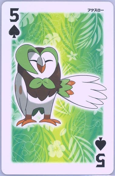 Dartrix 5 of Spades 2016 Pokemon Moon Playing Cards