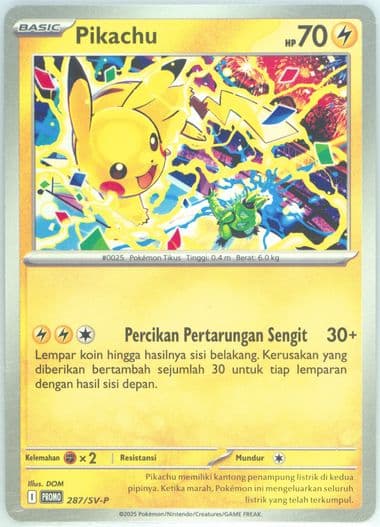 Pikachu Facebook Campaign (287) 2025 Pokemon Indonesian SV-P Promo