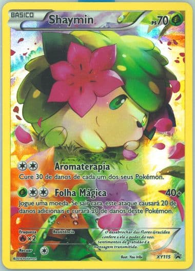 Full Art/Shaymin Mythical Pokemon Collection-Portuguese (XY115) 2016 Pokemon XY Black Star Promo