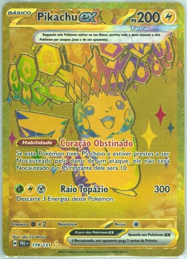 Pikachu EX Hyper Rare (179) 2025 Pokemon Portuguese Pre PT-Prismatic Evolutions
