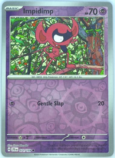 Impidimp Reverse Holo (071) 2025 Pokemon Jtg EN-Journey Together