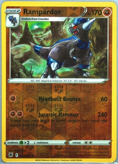 Rampardos-Reverse Foil (077) 2022 Pokemon Sword & Shield Astral Radiance