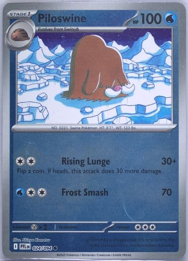 Piloswine Reverse Holo (024) 2025 Pokemon Pfl EN-Phantasmal Flames