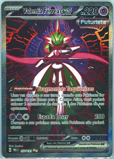 Iron Valiant EX Special Illustration Rare (157) 2025 Pokemon Portuguese Pre PT-Prismatic Evolutions